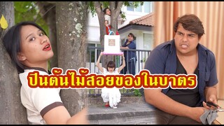 ปีนต้นไม้ขโมยของใส่บาตร