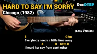 Hard To Say I'm Sorry - Chicago (1982) - Easy Guitar Chords Tutorial with Lyrics