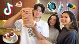 TRYING VIRAL TIKTOK RECIPES WITH MY SIBLINGS 🌭 (PART 2)