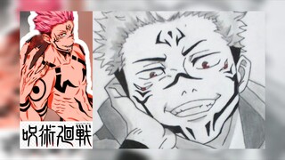 MENGGAMBAR SUKUNA!??😱😱🫣-JUJUTSU KAISEN