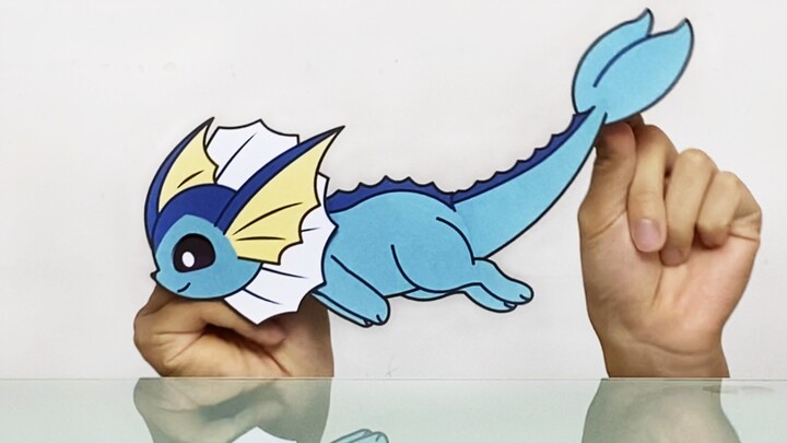 [Boneka Kertas Pokemon] Musim semi telah tiba, semuanya hidup kembali, Water Eevee sangat bersemanga
