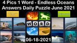 4 Pics 1 Word - Endless Oceans - 18 June 2021 - Answer Daily Puzzle + Daily Bonus Puzzle