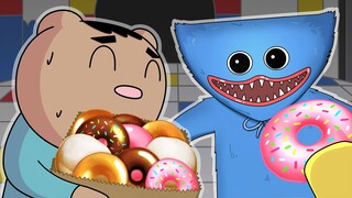 Donut Mukbang While Escaping Huggy Wuggy 😱🍩 | Poppy Playtime Animation