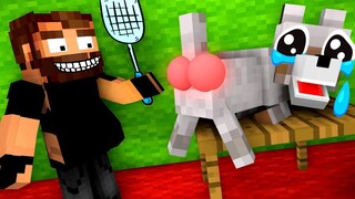 Monster School หมาป่าไร้บ้านผู้น่าสงสาร ( SAD WOLF STORY but a happy ending ) - Minecraft Animation