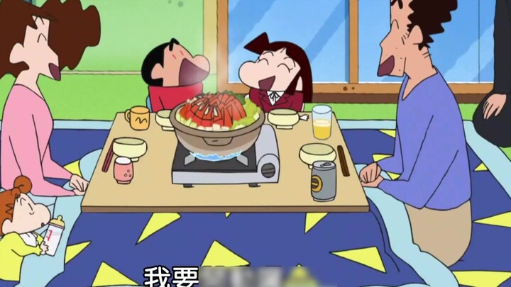[Kehidupan sehari-hari keluarga Nohara] Makan hot pot bersama Xiao Ai