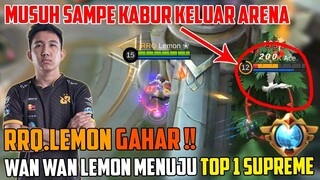 MUSUH SAMPE KELUAR MAP !! WAN WAN RRQ LEMON MENUJU TOP 1 SUPREME WAN WAN MOBILE LEGENDS