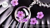 【UV レジン】ドライフラワーを使って、DIYブレスレットチャーム〜♪UV Resin - DIY Bracelet Charm with Dried Flower.