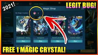 TRICKS TO GET FREE 1 MAGIC CRYSTAL!! | MOBILE LEGENDS 2021