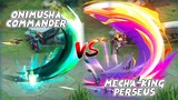 Alpha Mecha-king Perseus VS Onimusha Commander Skin Comparison