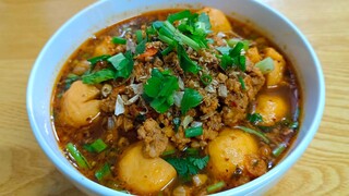 ต้มยำหมูสับ น้ำต้มยำเข้มข้น อร่อยแซ่บจี๊ดจ๊าด สไตล์ | ครัวบ้านๆ Channel