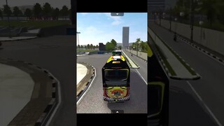 bussid !! ketika supir oleng membawa bus di jalan - bus simulator Indonesia #video #shorts #bussid