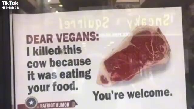Man really helped the vegans