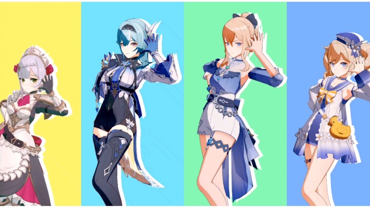 [Genshin Impact MMD] Nhóm nhạc nữ Mond-Làm bạn hạnh phúc