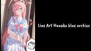 line Art Hanako blue archive 🤤🤤