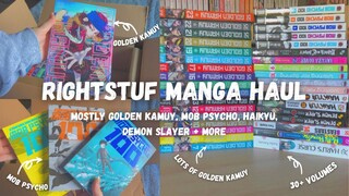 Huge Manga Unboxing (+Haul) |✧˖*°Mostly Golden Kamuy, Mob Psycho, Haikyu, Demon Slayer + More °*˖✧