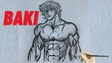 Easy Anime Drawing | How To Draw Anime Character | Baki Hanma 2023