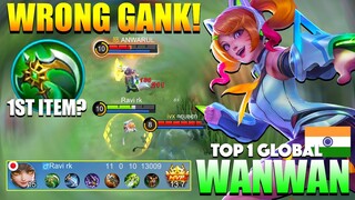 Wanwan No Boots Needed! Corrosion First item?! | Top 1 Global Wanwan Gameplay By Ravi rk ~ MLBB