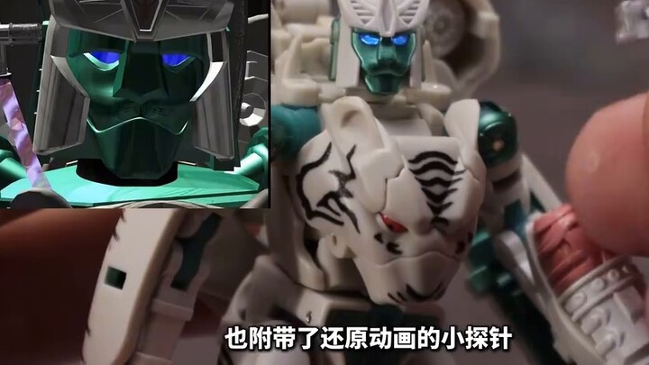 10cm most exquisite white tiger warrior! RT04 mini white tiger transformation sharing