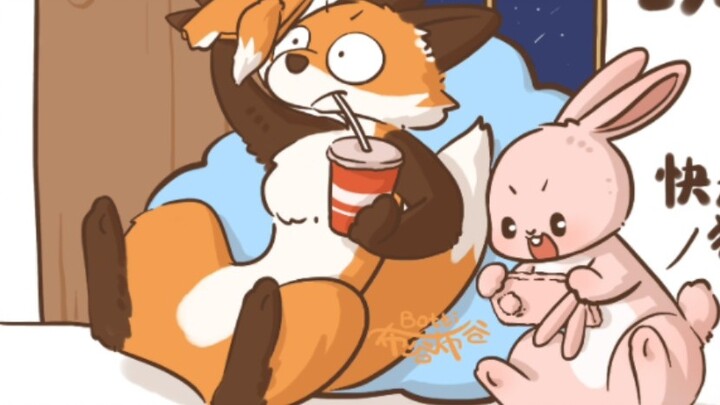 Fox and Bunny·Staying up late·It was my girlfriend who made me stay up late!!!