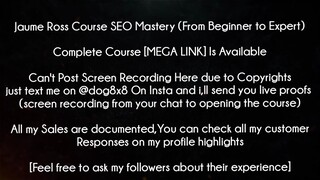 Jaume Ross Course SEO Mastery (From Beginner to Expert) download