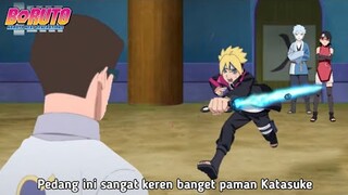 Boruto Episode 183 terbaru Katasuke memberikan Boruto Pedang Chakra Demi misi Baru - New Spoiler