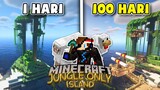 100 Hari di Minecraft tapi Pulau Jungle Only🌴❗️❗️