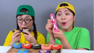 ăn Kẹo cao su Hubba Bubba Thử thách #ASMR #mukbangngon