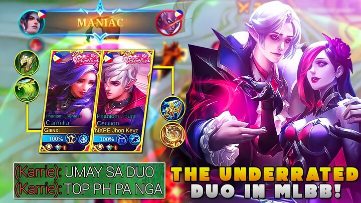 THE UNDERRATED DUO IN MLBB | CECILION TOP GLOBAL AND CARMILLA TOP GLOBAL