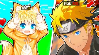 ถ้าเกิด!! ผมเอาชีวิตรอดเป็น Naruto🧡✨ ตอนอายุ 1-100 ปี!!  Minecraft สตอรี่