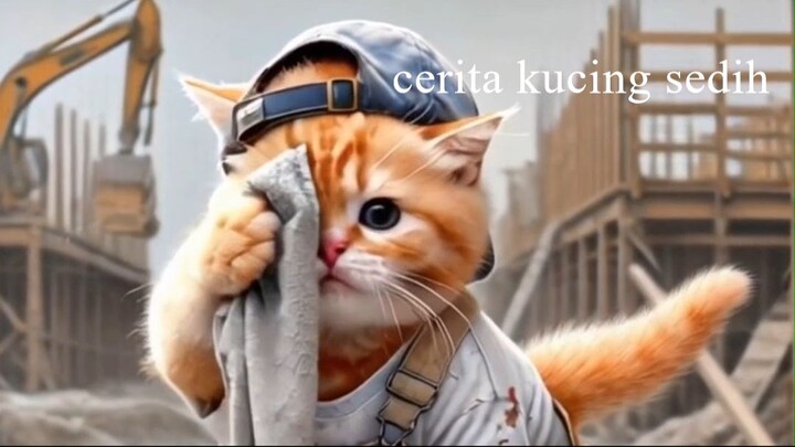 serita kucing sedih kerja keras