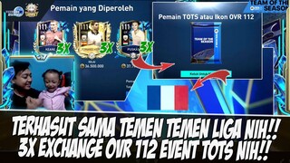 TERHASUT OMONGAN TEMEN LIGA!! 3 KALI EXCHANGE OVR 112 EVENT TOTS FIFA MOBILE | FIFA MOBILE INDONESIA