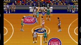 Tecmo Super NBA Basketball (USA) (SNS-XM) - Pistons vs Hornets. SNES.