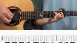 "The Lonely Brave" Fingerstyle Guitar｜【Accompanies sheet music】Simple and nice