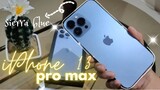 iPhone 13 Pro Max (Sierra Blue) Unboxing + Accessories + camera test ☁️ Aesthetic Unboxing PH