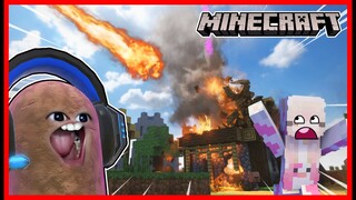 ATUN RUSUH DAN MENGHANCURKAN KOTA MINECRAFT !! Feat @MOOMOO Minecraft Tear Down