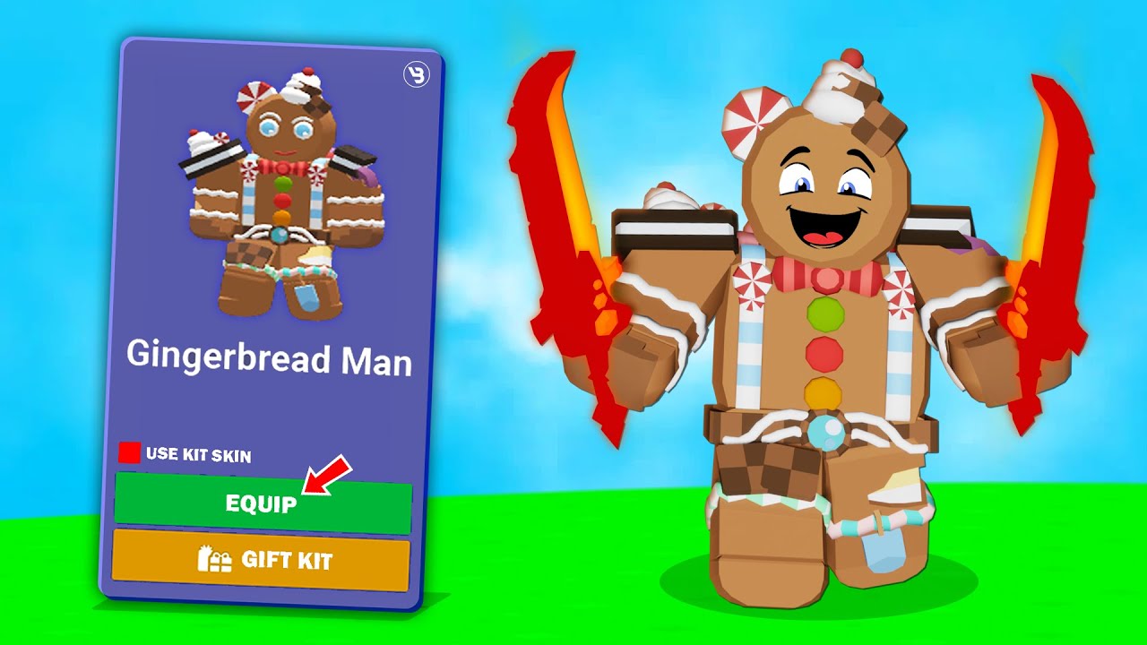 The Gingerbread Man KIT* makes PLAYERS CRY! in ROBLOX Bedwars - BiliBili