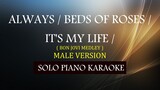 ALWAYS / BED OF ROSES / IT'S MY LIFE ( MALE VERSION LOWER KEY ) ( BON JOVI )