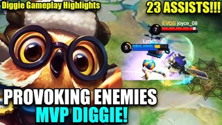 PROVOKING ENEMIES USING DIGGIE! MVP DIGGIE GAMEPLAY 2022 | MLBB