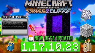 MCPE VERSI 1.17.10.23 NEW UPDATE! | DORITE +  ANDESITE + CANDLES & PORTAL FIX!