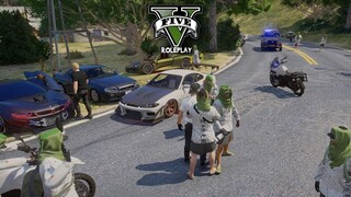 HELIKOPTER MEMANTAU KITA SEMUA ! BALAP LIAR BERUJUNG HOT PURSUIT !! GTA V ROLEPLAY