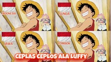 Momen Lucu Luffy X Coby || Parodi 4 Bahasa