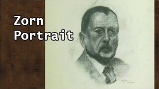 Zorn Portrait Painting | White charcoal - Timelapsed Portrait Drawing