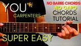 CARPENTERS - YOU Chords (EASY GUITAR TUTORIAL) for Acoustic Cover