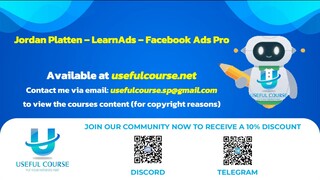 Jordan Platten – LearnAds – Facebook Ads Pro [GET]