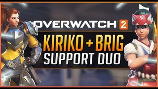 (KIRIKO + BRIGITTE) KarQ tries EVERY SUPPORT DUO in Overwatch 2