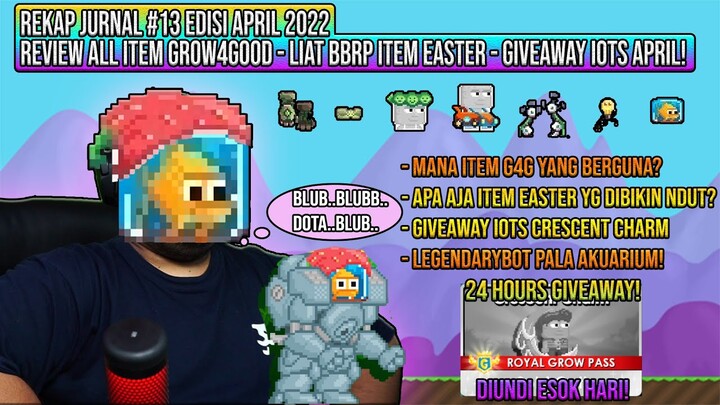 REVIEW ALL G4G ITEM | LBOT PALA MILOS AKUARIUM! | REKAP JURNAL #13 GROWTOPIA INDONESIA