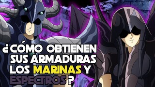 ¿Cómo obtienen sus armaduras los marinas y los espectros?