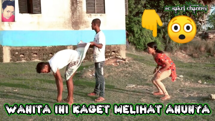 wanita ini kaget saat melihat anunya,funny videos