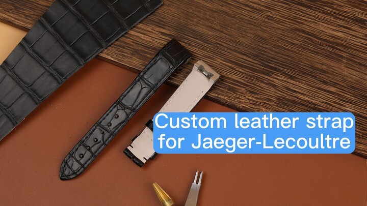 Custom Alligator leather strap quickswitch for Jaeger LeCoultre JLC Reverso Squadra Ladies