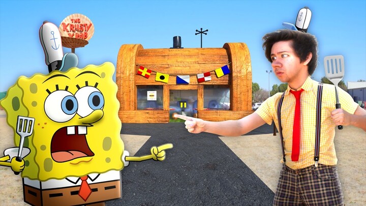 SpongeBob Meets His Human Self! - SpongeBob In Real Life 10